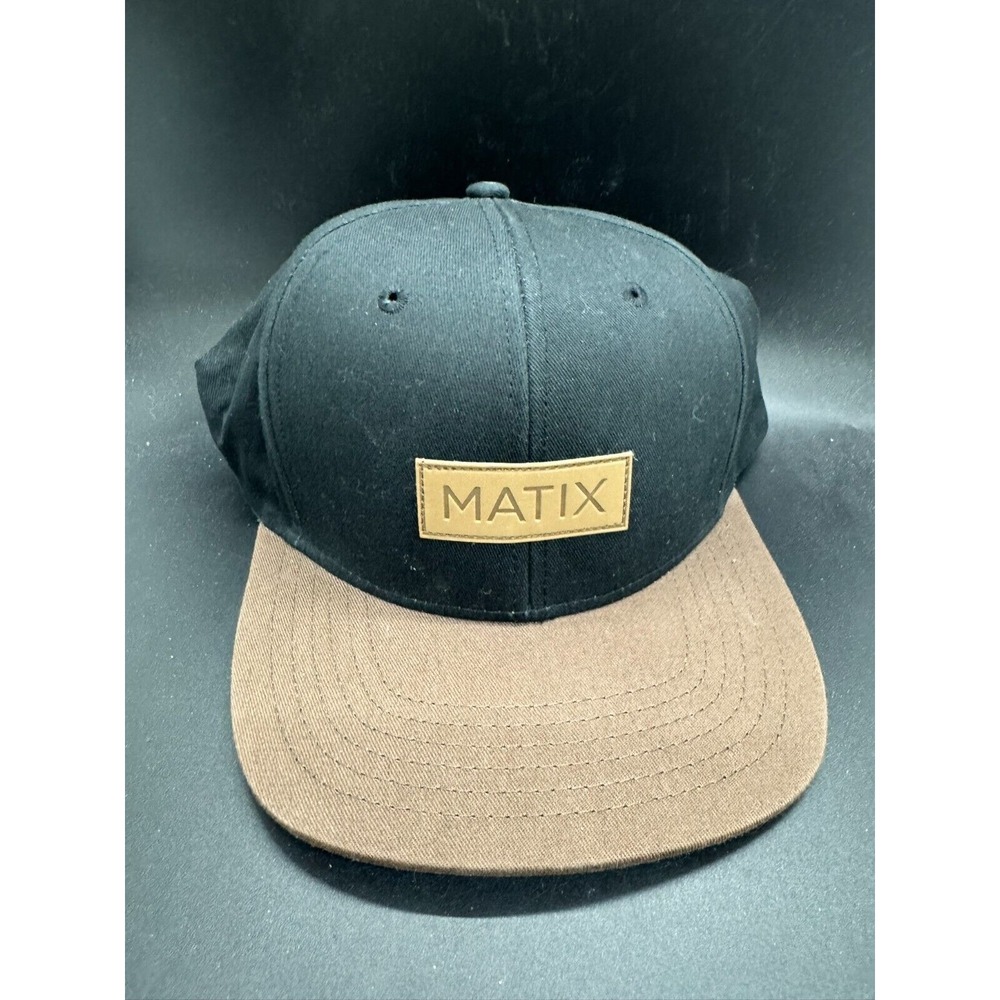 Matix Hat Cap Black Brown Logo Skate